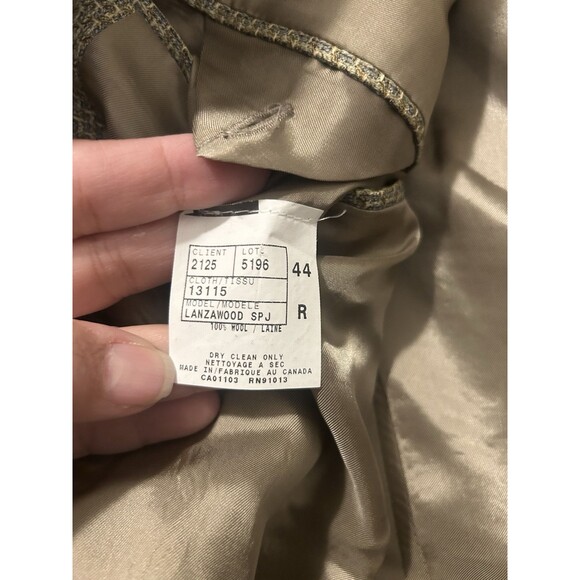 Jack Victor Montreal Wool Tweed Lined Double Vent Blazer Sport coat 44R 3 Button - Picture 7 of 8